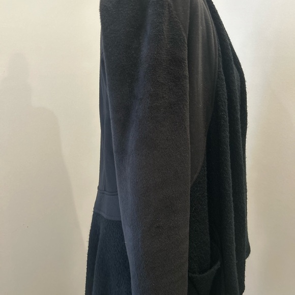VENUS Long Sleeve Cardigan Duster with Faux Suede Sleeves, Shoulder and Back - Picture 2 of 5
